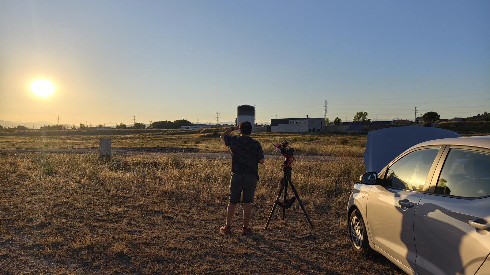 Probando a la misma hora del eclipse